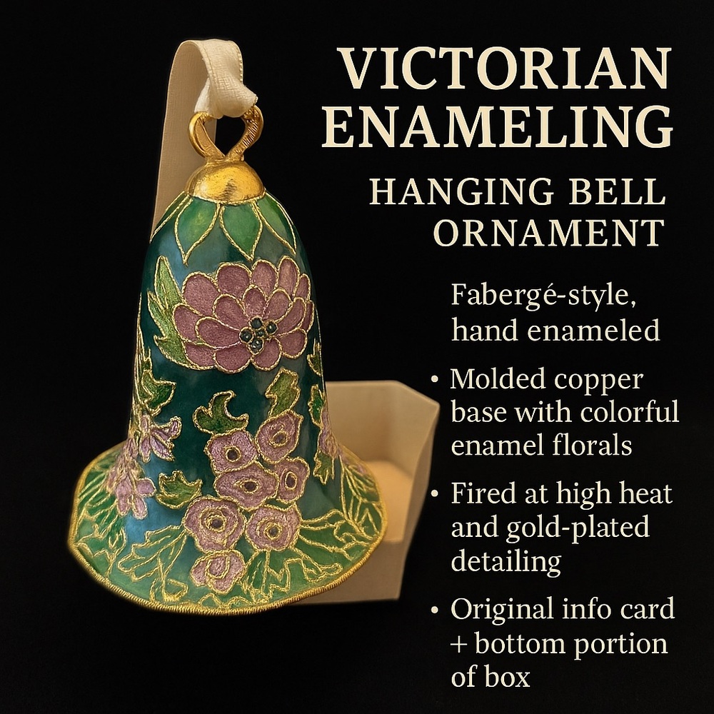 Victorian Enameling Hanging Bell Ornament